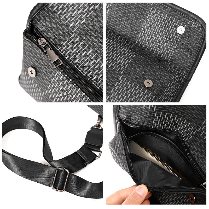 High Quality Rmove Fashion Small Classic Pu Waterproof Custom Logo Lightweight Durable Anti-Theft Men Messenger Shoulder Bags