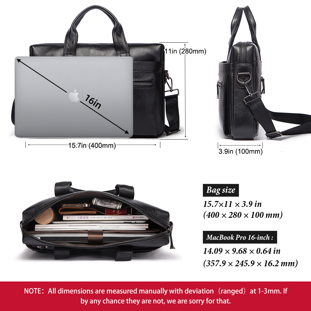 HUMERPAUL Genuine Leather Men's Crossbody Shoulder Bag Business Briefcase with Laptop Compartment High Quality Travel Handbag