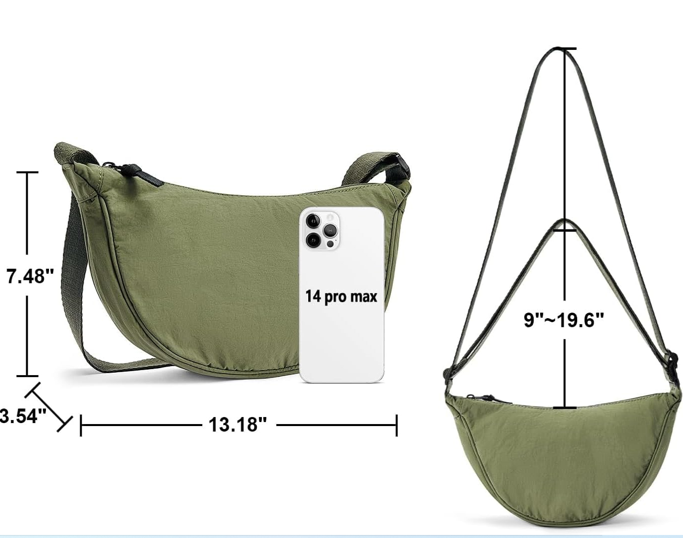 Customized Waterproof Nylon Shoulder Fanny Waist Bag Purses Crossbody Dumpling Bag Pouch Fanny Pack Fashion Belt Bag for Women