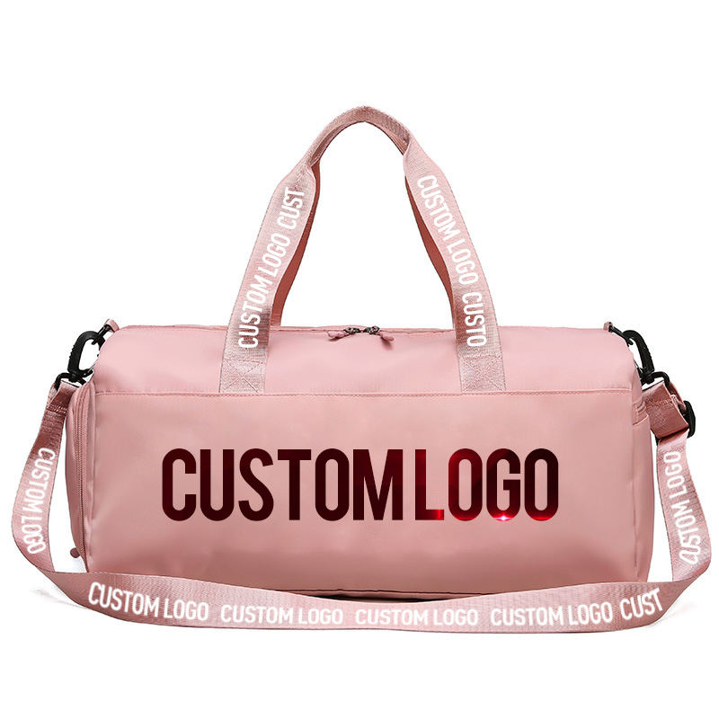 Wholesale Fashion Designer Sports Gym Duffel Bag Custom with Logo Oxford Overnight Tote Weekend Pink Travelling Duffle Bag