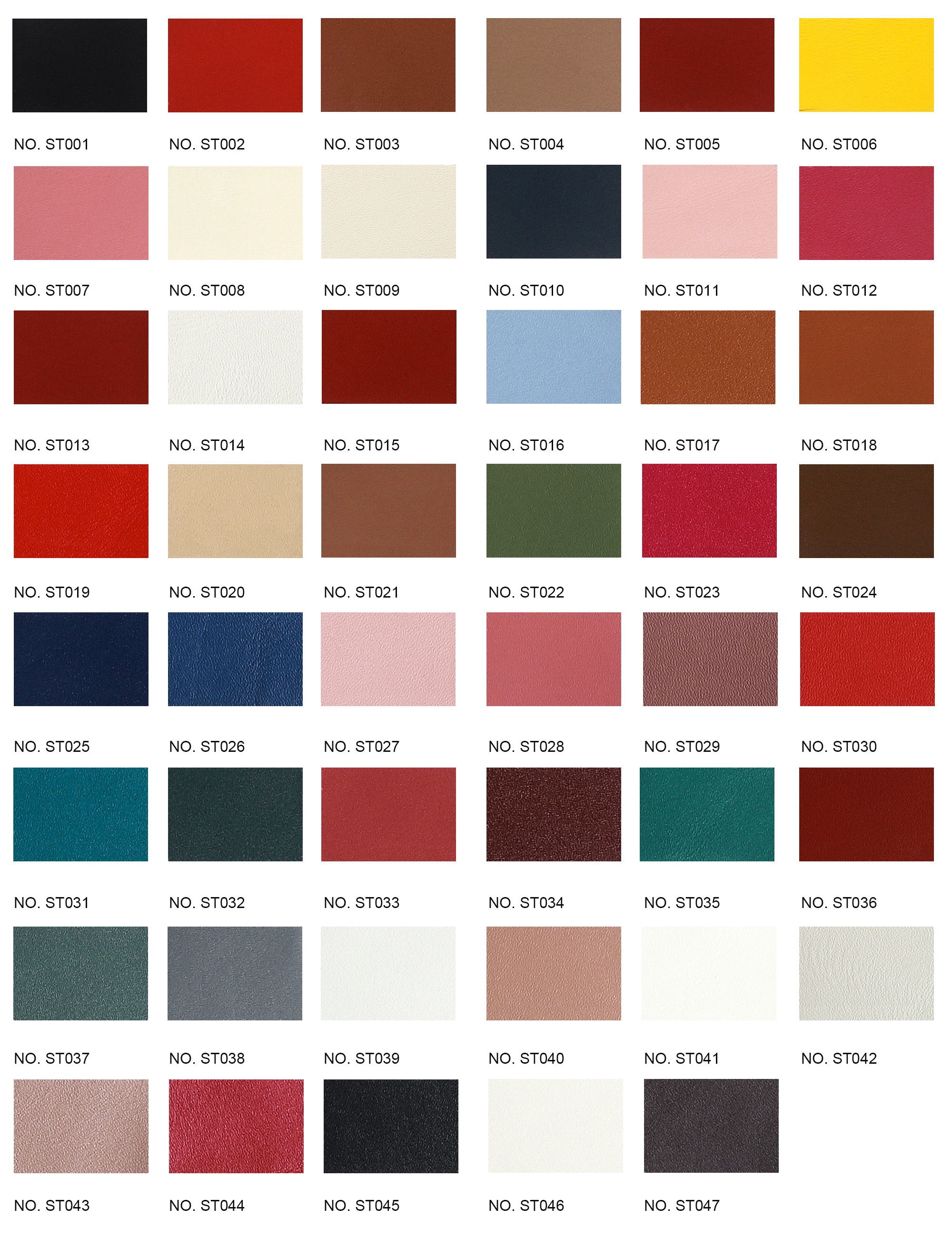 Pebbled leather swatches 4