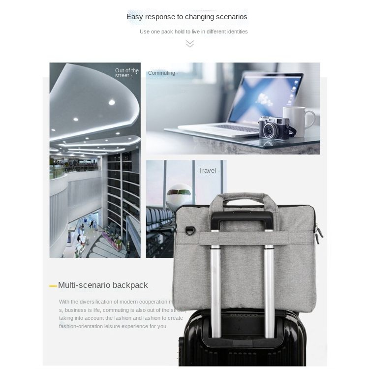 High Quality Custom Logo Portable Business Briefcase with Large Capacity for Work Travel