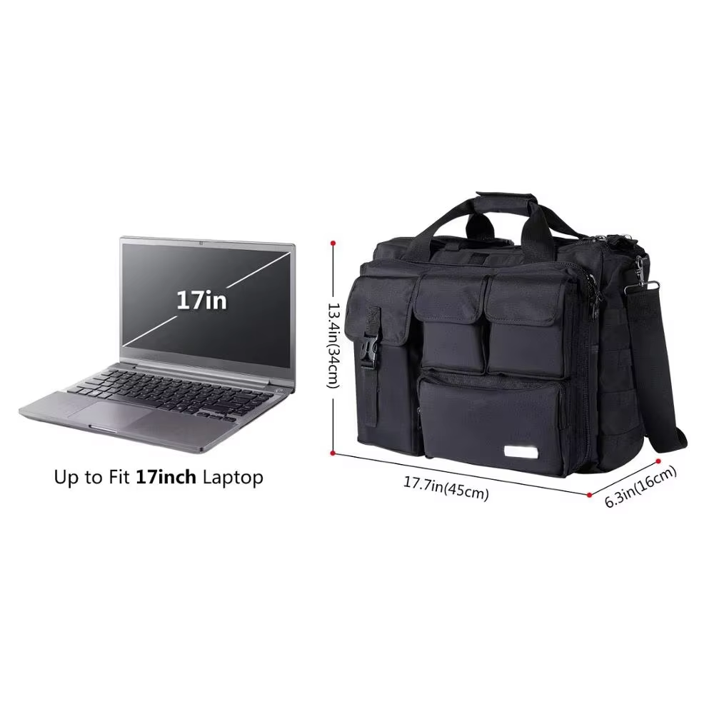 Multi-Function Cross Body Briefcase Handbag and Travel Laptop Bag with Pockets