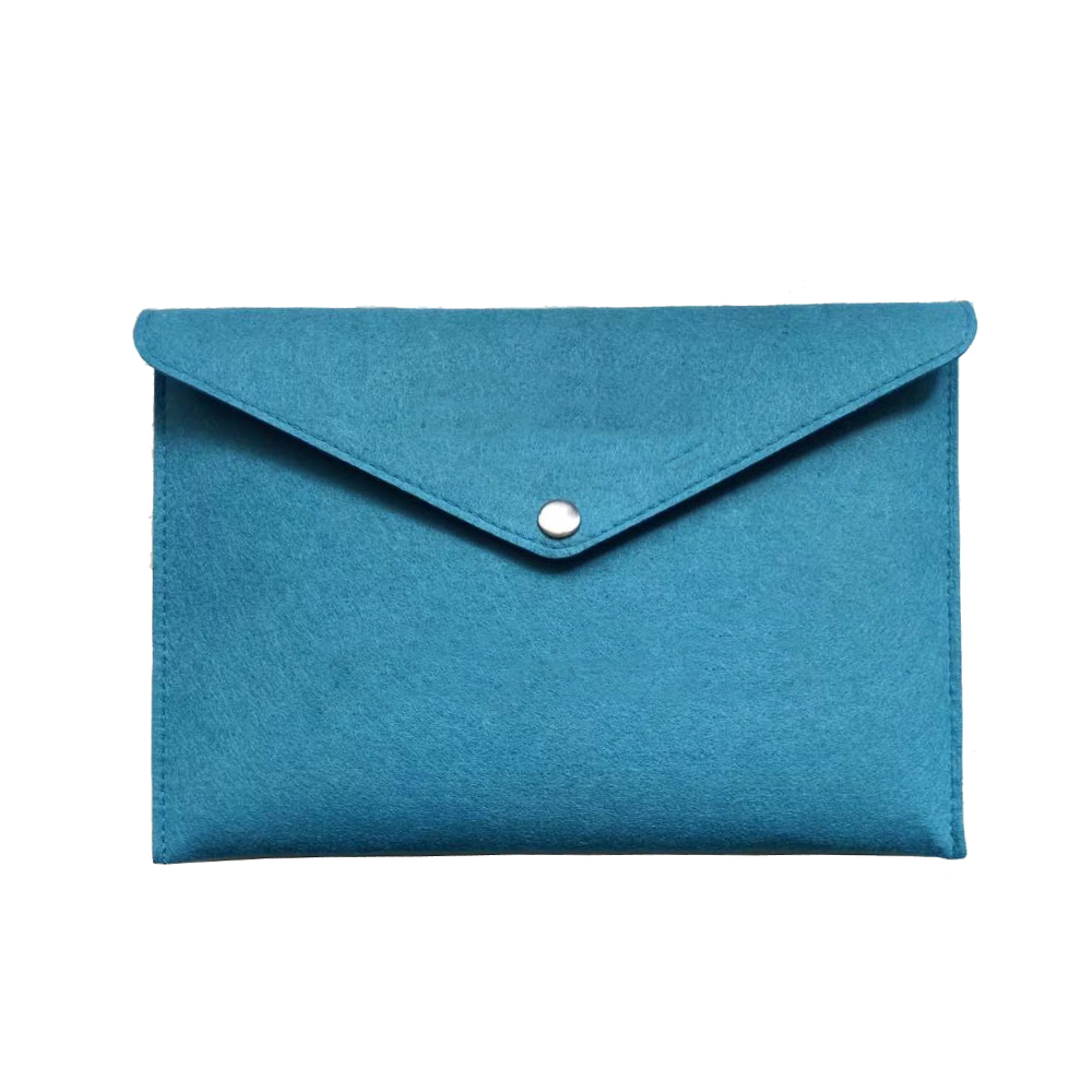 Wholesale Customized A3 A4 A5 Size Felt Briefcases with Button Document Bag