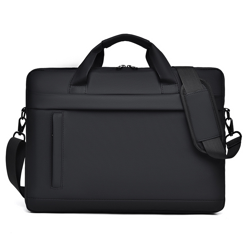 Waterproof Laptop Bag Casual Business Crossbody Simple Single Shoulder Briefcase Zipper Closure Lightweight Durable 15 Inches