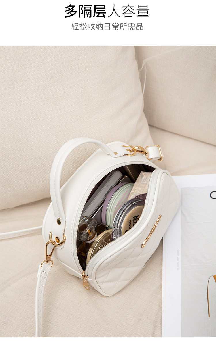 Dropshipping New Arrival Fashion Casual Quilted Style Quilted Shell Bag Embroidered Shoulder Crossbody Satchel Bag