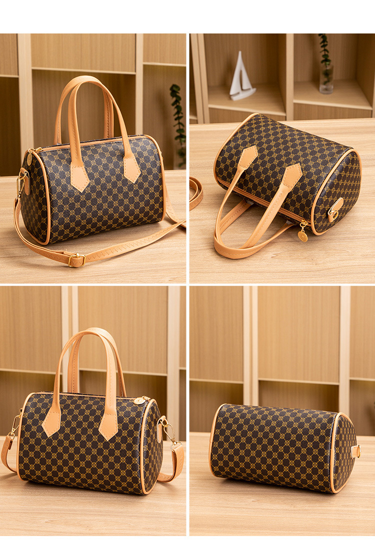 New Fashion Trendy Print Handbags Luxury Pu Leather Crossbody Bag Boston Pillow Bag Shoulder Bags for Women