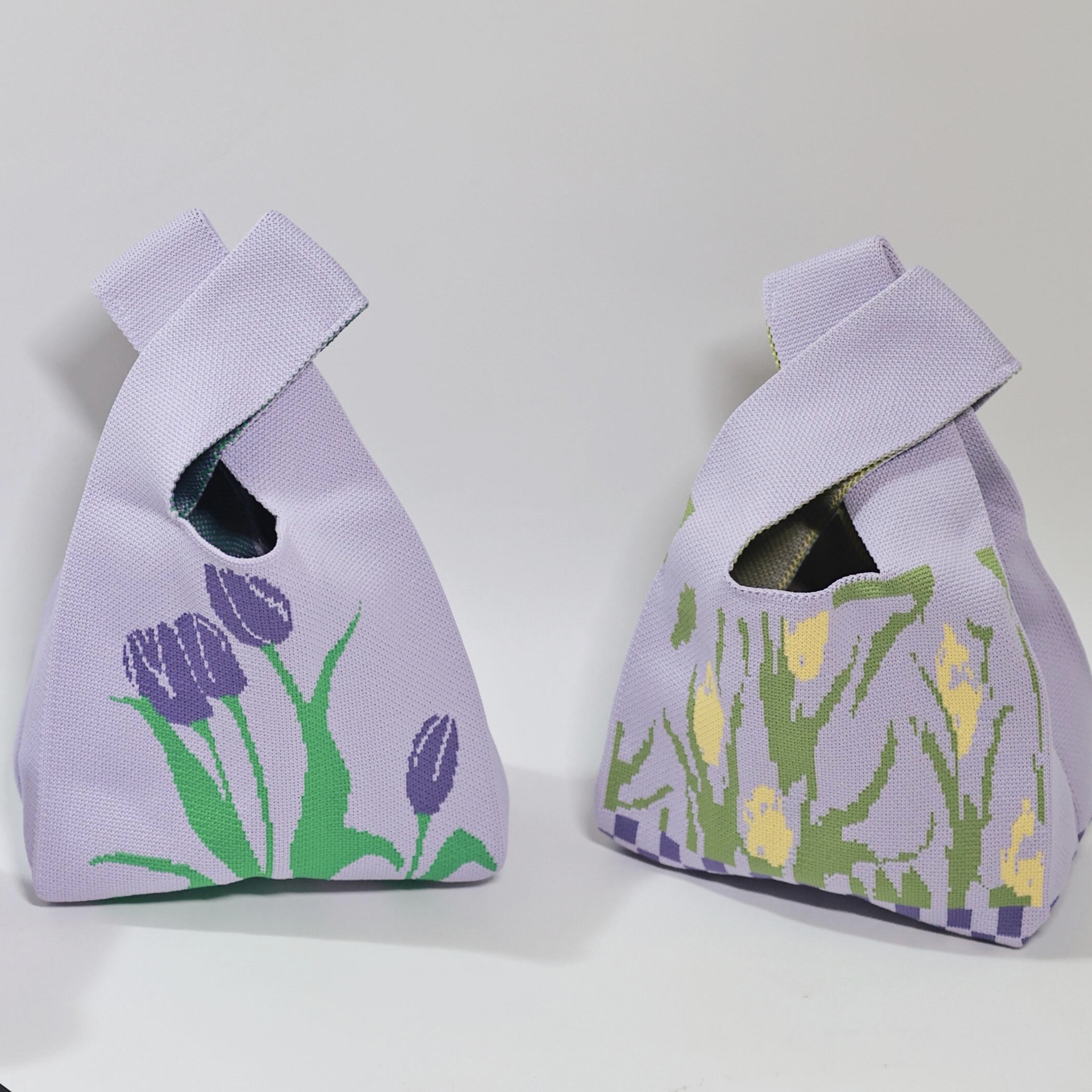 New Fashion Purple Handbag Custom Versatile Women's Knitted Bucket Bag For Souvenirs Gift Packaging
