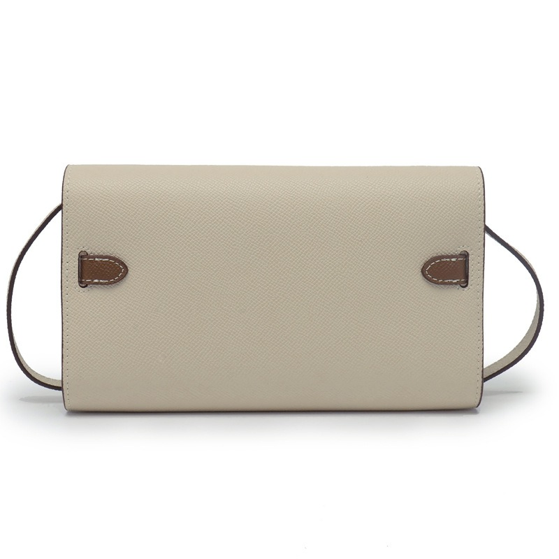 New Palm Grain Cowhide 22cm Long Clutch Shoulder Crossbody Mobile Phone Wallet Women's Bag