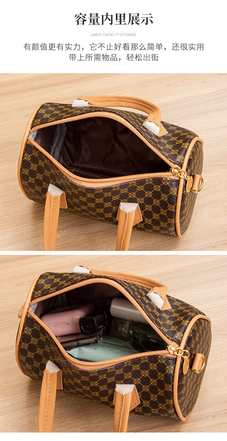 New Fashion Trendy Print Handbags Luxury Pu Leather Crossbody Bag Boston Pillow Bag Shoulder Bags for Women