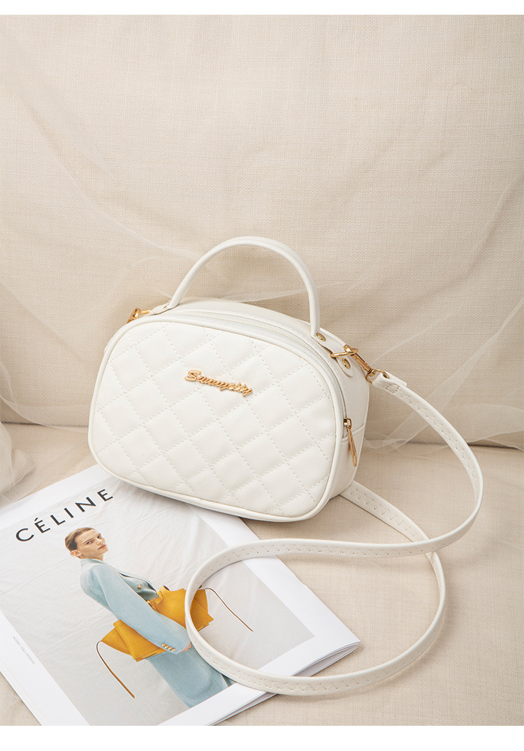 Dropshipping New Arrival Fashion Casual Quilted Style Quilted Shell Bag Embroidered Shoulder Crossbody Satchel Bag