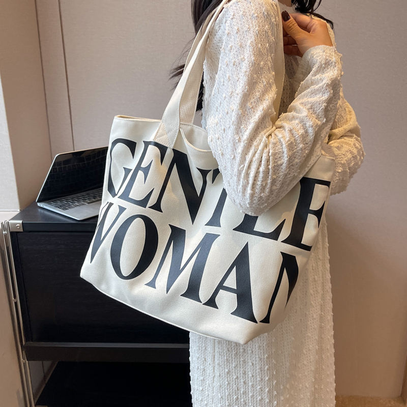 Eco-Friendly 100% Cotton Tote Bag Customized Logo Shopping Bag with Zipper Recyclable Canvas Bags for Women