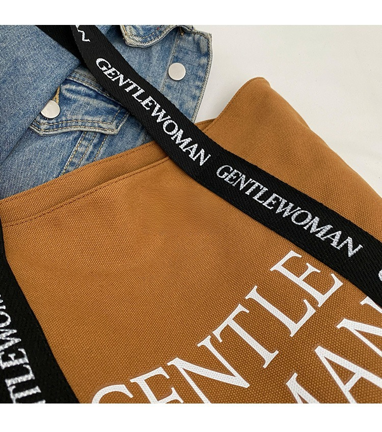 Customized High Quality Printed Logo on Handle Strap Shopping Thick Cotton Canvas Active Lifestyle Tote Bag for Gym