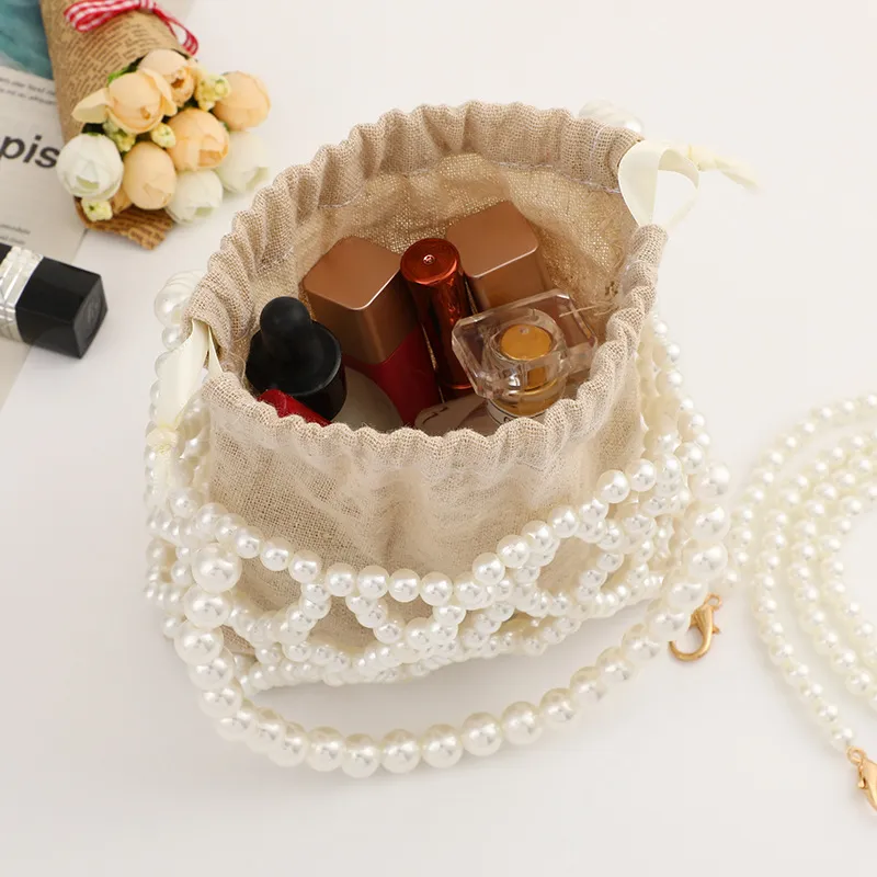 Cheap Women's Cloth Bag Handbag Evening Bag Pearl Mesh Ladies Dress Dinner Fashion Clutch Bag