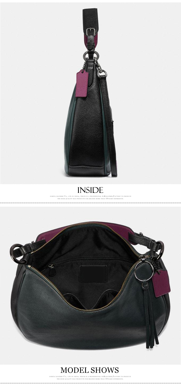Custom Classic Faux Leather Women Hobo Hand Tote Bag Ladies PU Shoulder Handbag Purse Detail 2