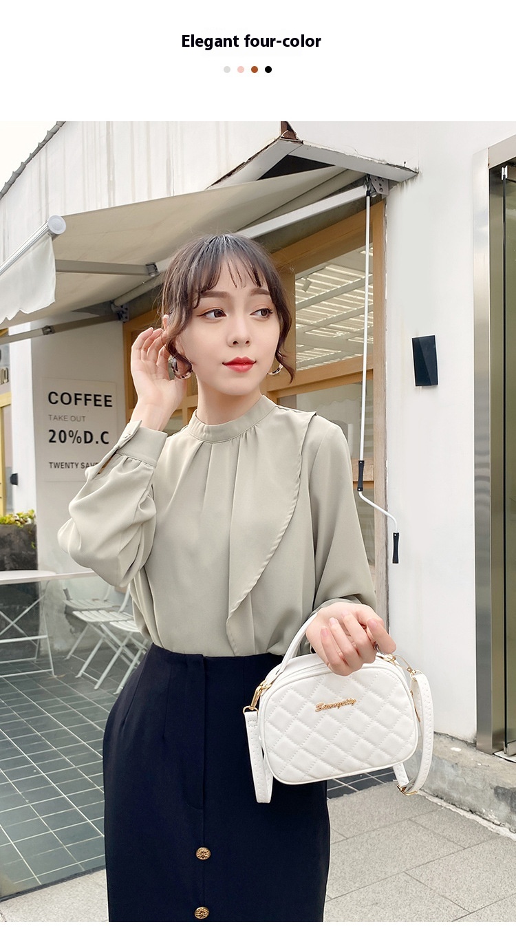 Dropshipping New Arrival Fashion Casual Quilted Style Quilted Shell Bag Embroidered Shoulder Crossbody Satchel Bag