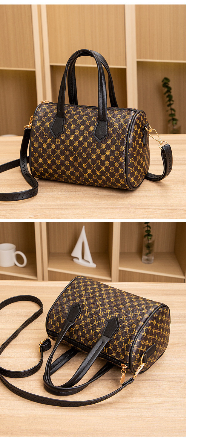 New Fashion Trendy Print Handbags Luxury Pu Leather Crossbody Bag Boston Pillow Bag Shoulder Bags for Women
