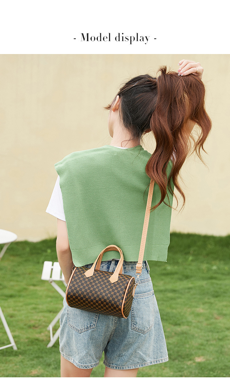 New Fashion Trendy Print Handbags Luxury Pu Leather Crossbody Bag Boston Pillow Bag Shoulder Bags for Women