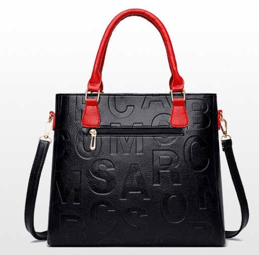 High-End Large-Capacity Lady Dress Crossbody Bucket Bag Soft PU Leather Embossed Single-Shoulder Waterproof Zipper Closure All