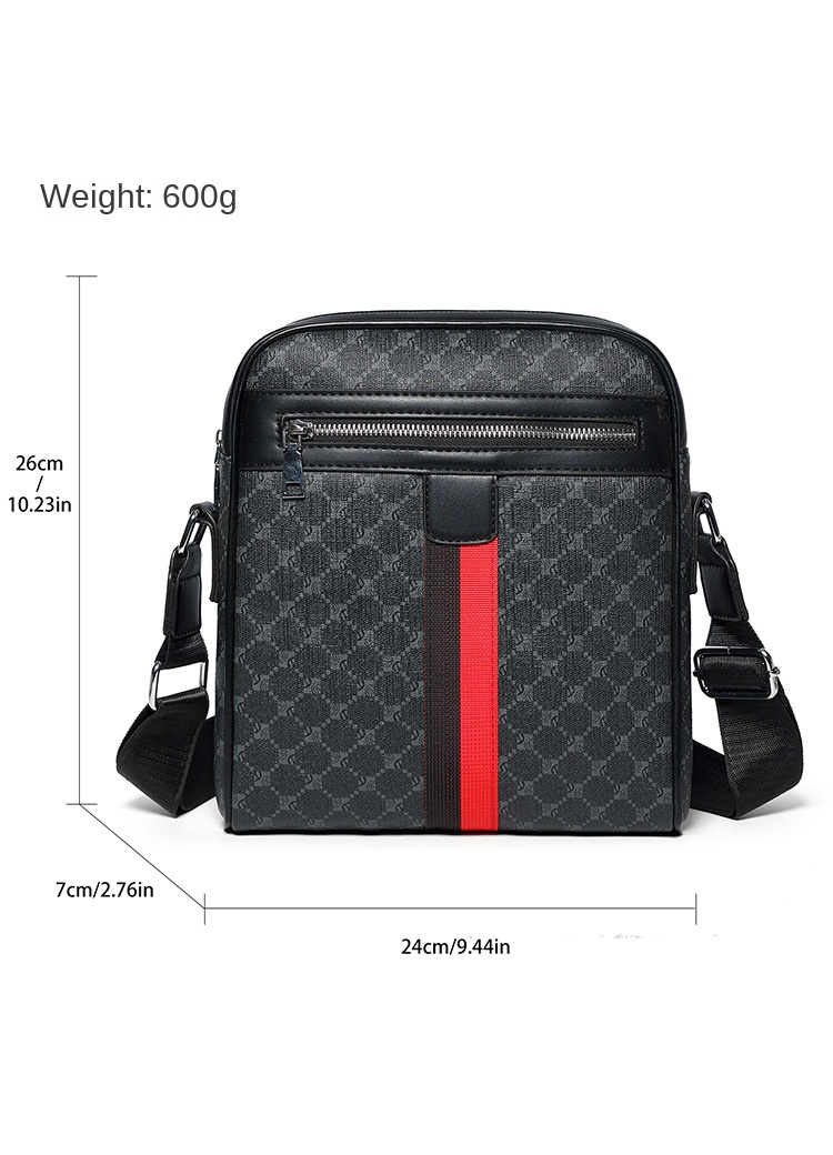 Large Capacity Classic Men's High-End Satchel Fashionable Business Crossbody Shoulder Bag and Messenger Bag Casual Style
