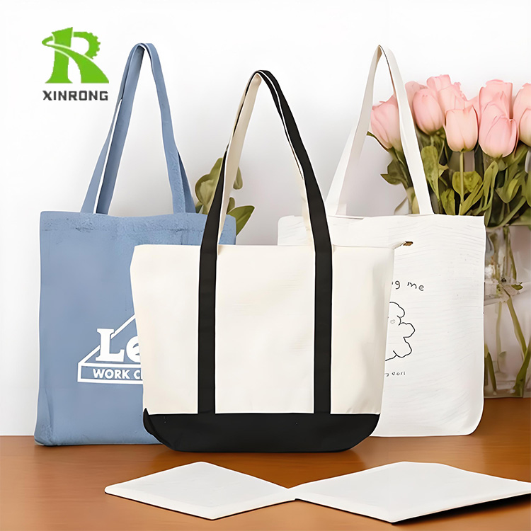TOP Design Economical Cotton Tote Bag Lightweight Reusable Grocery Canvas Cloth Bags for DIY Advertising Promotion Gift