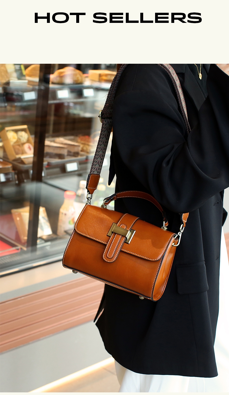 Genuine Leather Women Handbag Texture