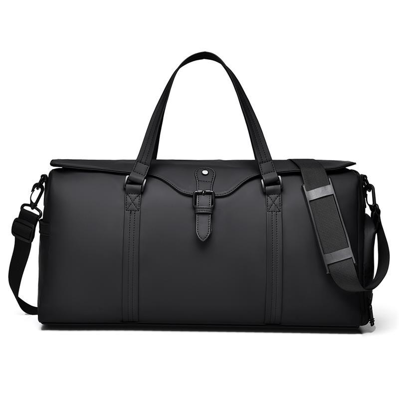 Custom Gym Duffle Bag Oxford Sports Weekender Polyester Travel Bag With Independent Shoe Compartment