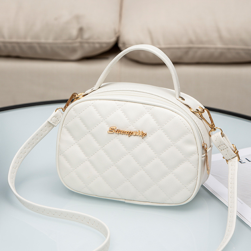 Dropshipping New Arrival Fashion Casual Quilted Style Quilted Shell Bag Embroidered Shoulder Crossbody Satchel Bag