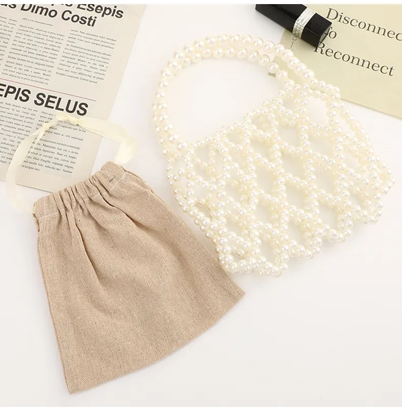 Cheap Women's Cloth Bag Handbag Evening Bag Pearl Mesh Ladies Dress Dinner Fashion Clutch Bag