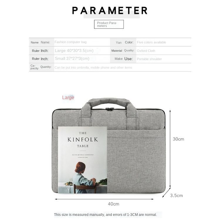 High Quality Custom Logo Portable Business Briefcase with Large Capacity for Work Travel