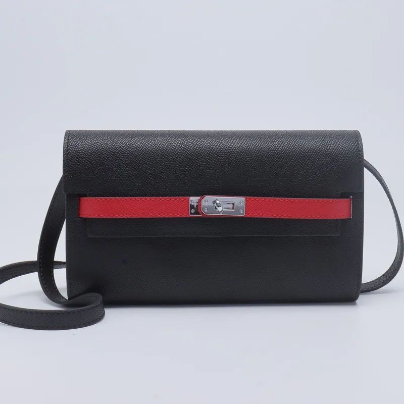 New Palm Grain Cowhide 22cm Long Clutch Show