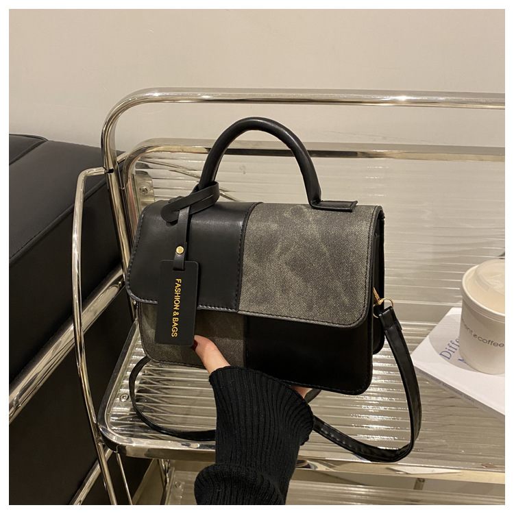 HOT Women's Crossbody Bag New Korean Style Casual Fashion Color Block Shoulder Bags Small Square Bag