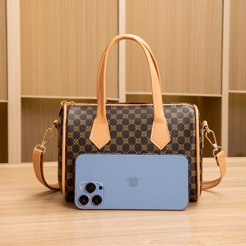 New Fashion Trendy Print Handbags Luxury Pu Leather Crossbody Bag Boston Pillow Bag Shoulder Bags for Women