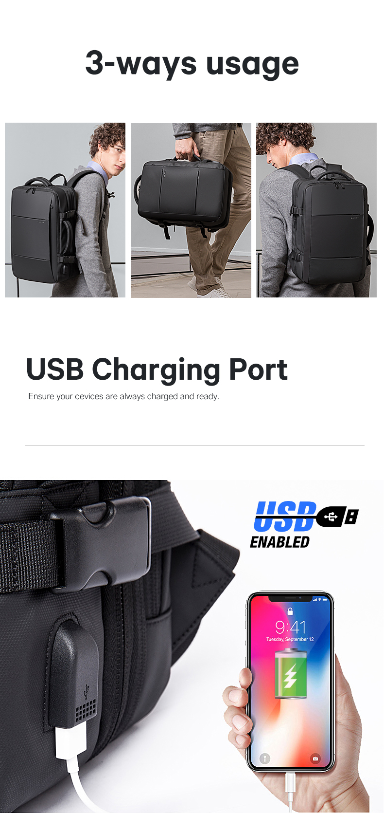 Waterproof Laptop Backpack Feature 9