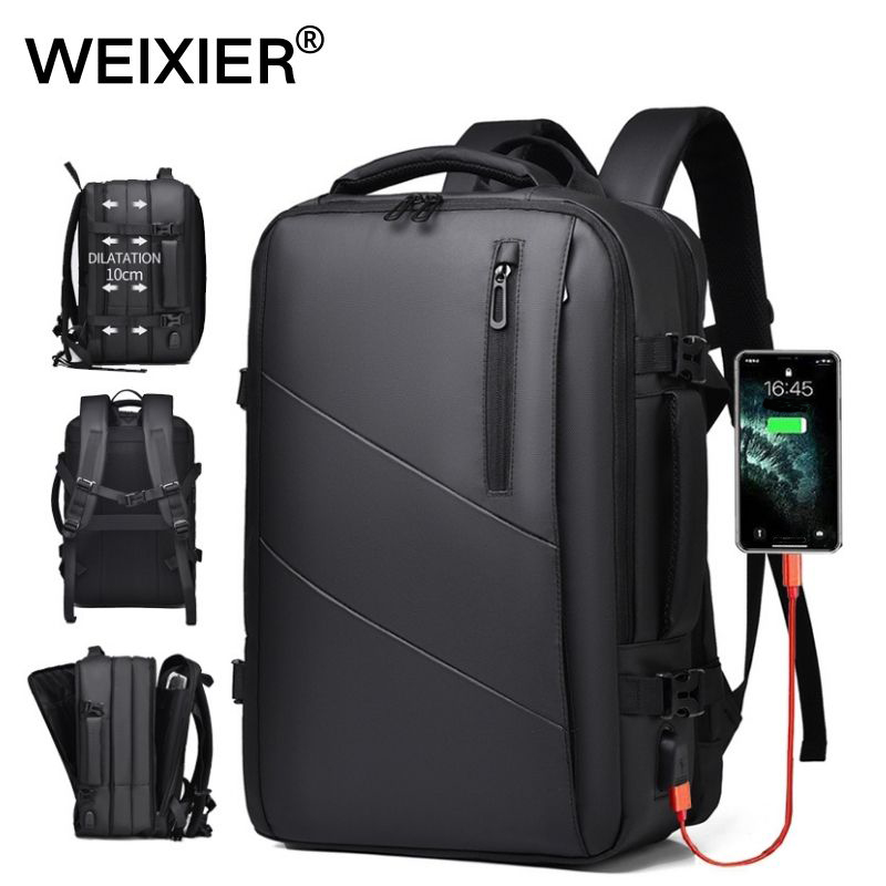 New England Style Fashion Casual Portable Minimalist Lightweight Oxford School Backpack Travel Commute Laptop Backpack With USB