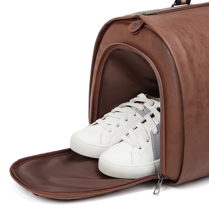New High Quality Waterproof PU Leather Luggage Travel Bag Business Suit Bag Men Duffel Travelling Bag