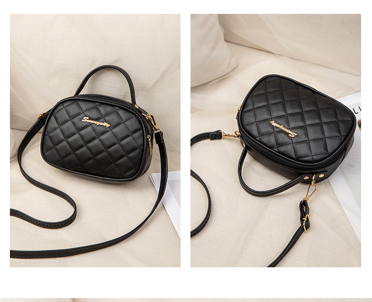 Dropshipping New Arrival Fashion Casual Quilted Style Quilted Shell Bag Embroidered Shoulder Crossbody Satchel Bag