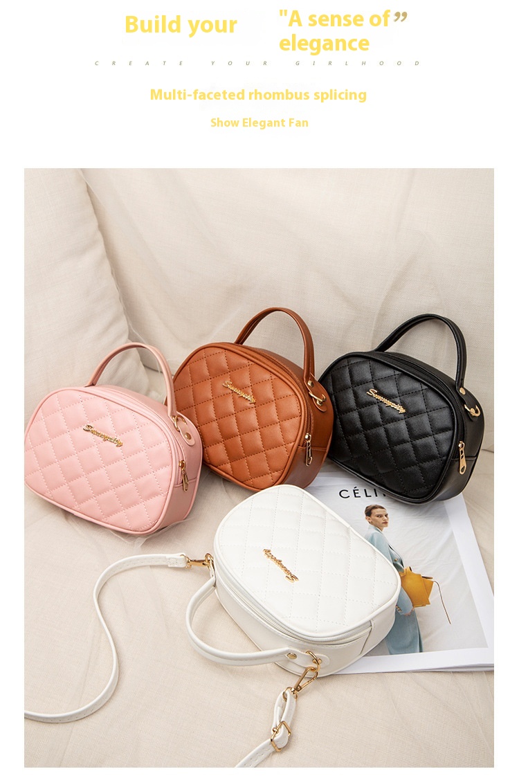 Dropshipping New Arrival Fashion Casual Quilted Style Quilted Shell Bag Embroidered Shoulder Crossbody Satchel Bag