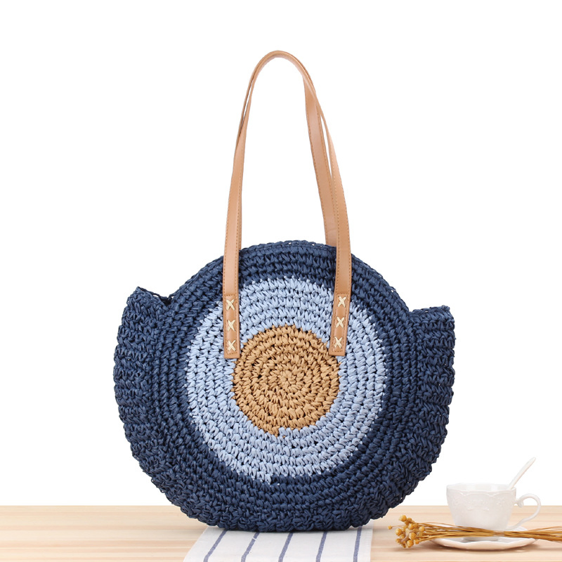 Simple Handmade Cotton Rope Straw Women Hand Bags Vintage Crochet Macrame Beach Bags Clutch Purses and Handbags Ladies