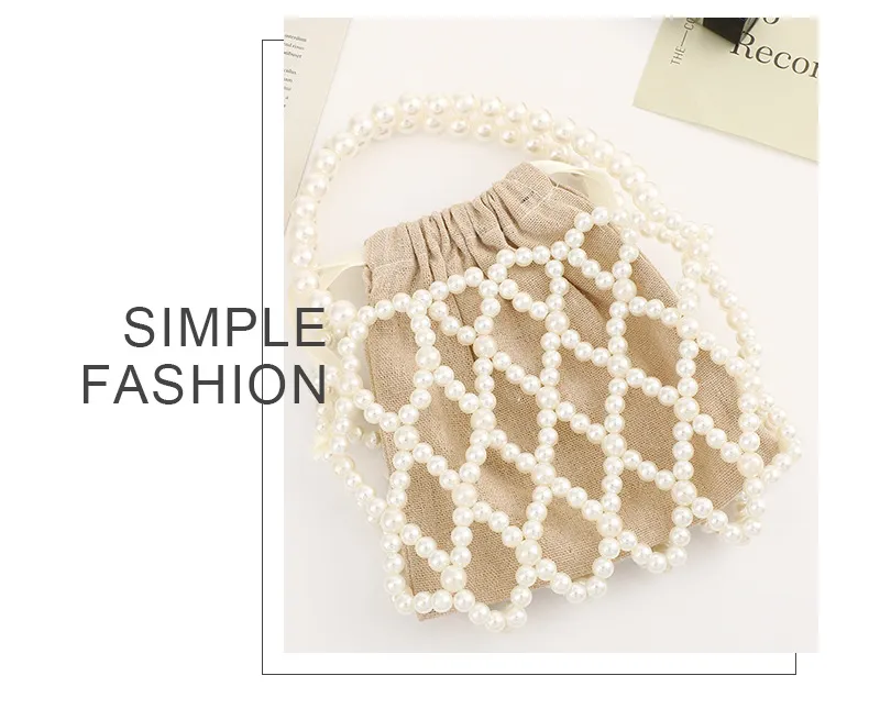 Cheap Women's Cloth Bag Handbag Evening Bag Pearl Mesh Ladies Dress Dinner Fashion Clutch Bag