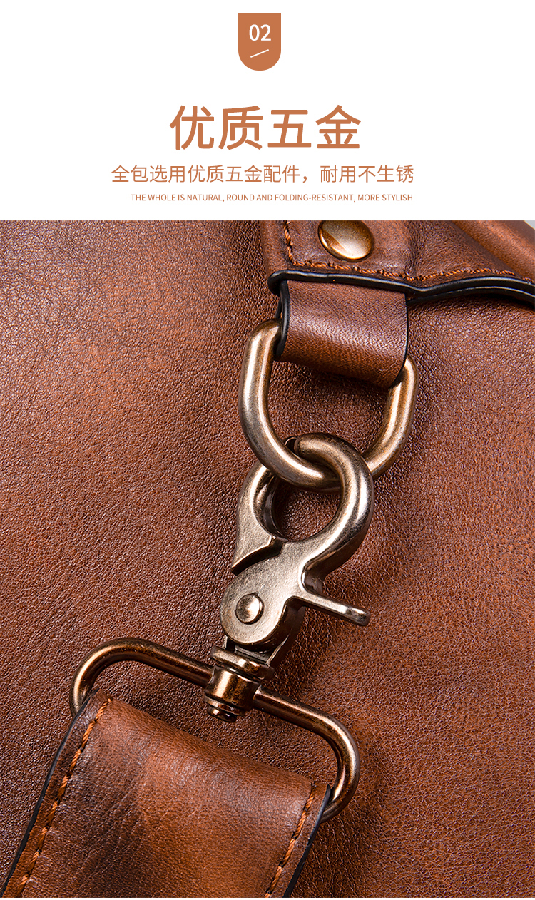 Men's Vintage Fashion Sports Crossbody Shoulder Chest Bag Genuine Leather Vegetable Tanned Double Zipper Durable Large Capacity