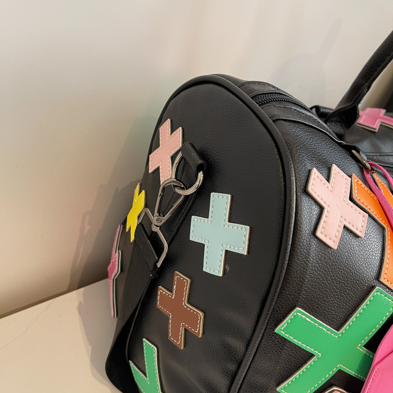 OEM ODM Sports Gym Waterproof Large Pu Leather Travel Duffel Bag Custom Patch logo Duffel Travel Bag for Men