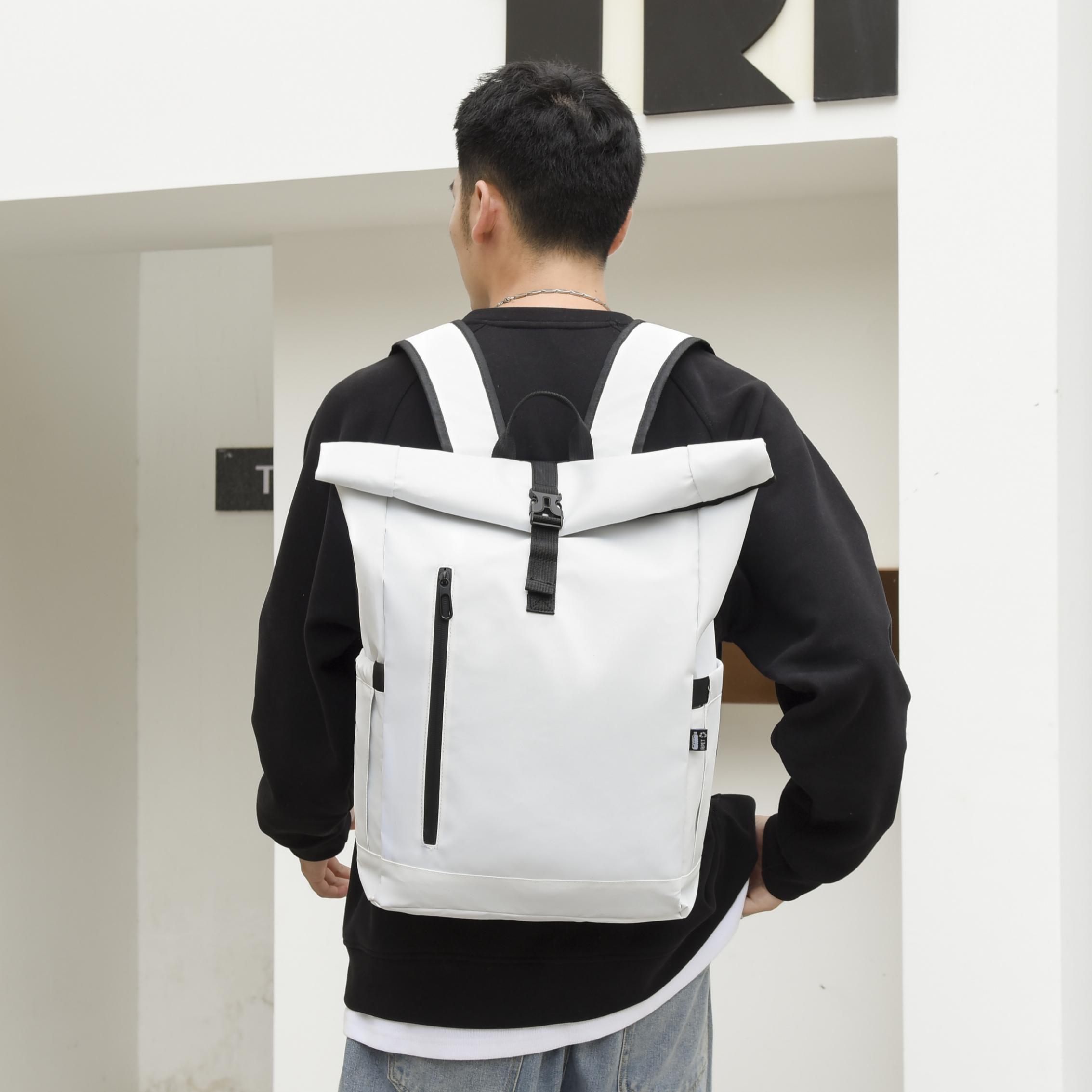 Unisex Trendy Zipper Closure Laptop Backpack Customizable Oxford Fabric Accessible Expandable Leisure Business Bag Waterproof
