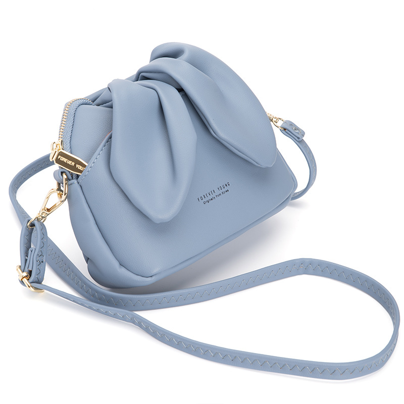Long Soft Rabbit Ears Crossbody Shoulder Bucket Bag Korean Fashion Lady Tote Handbags for Women