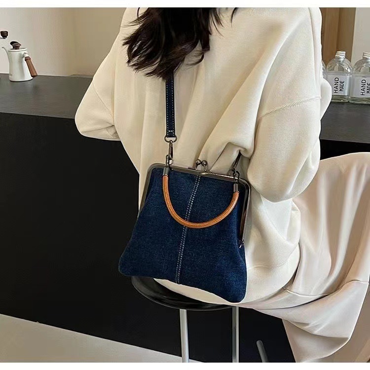 Denim Shoulder Bag Back View