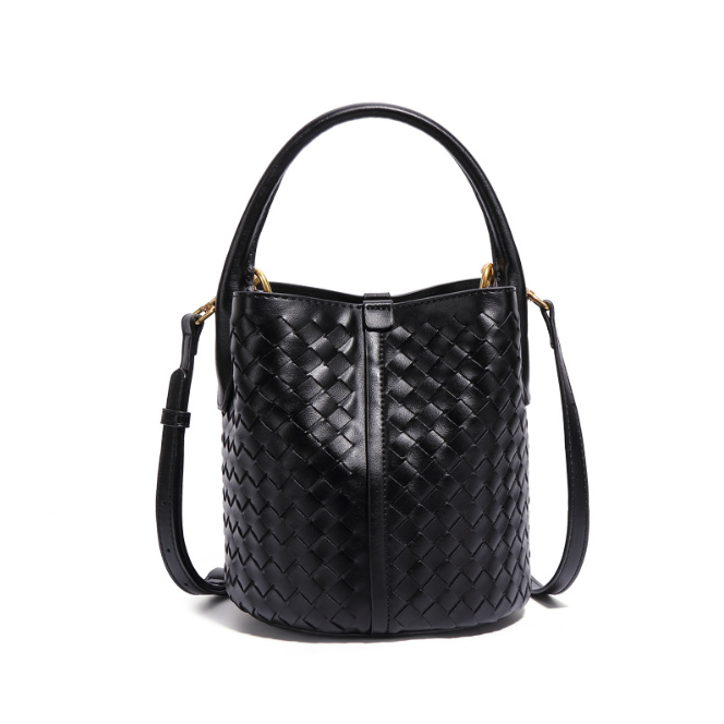 New PU Fashion Portable Bucket Bag Casual All-match Simple Light Luxury Shoulder Crossbody Bag