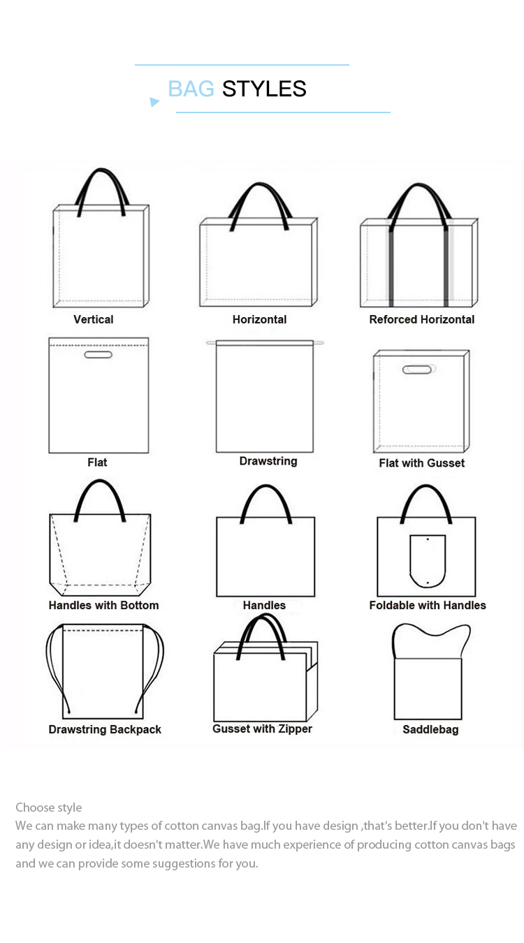 Style customization options for tote bag