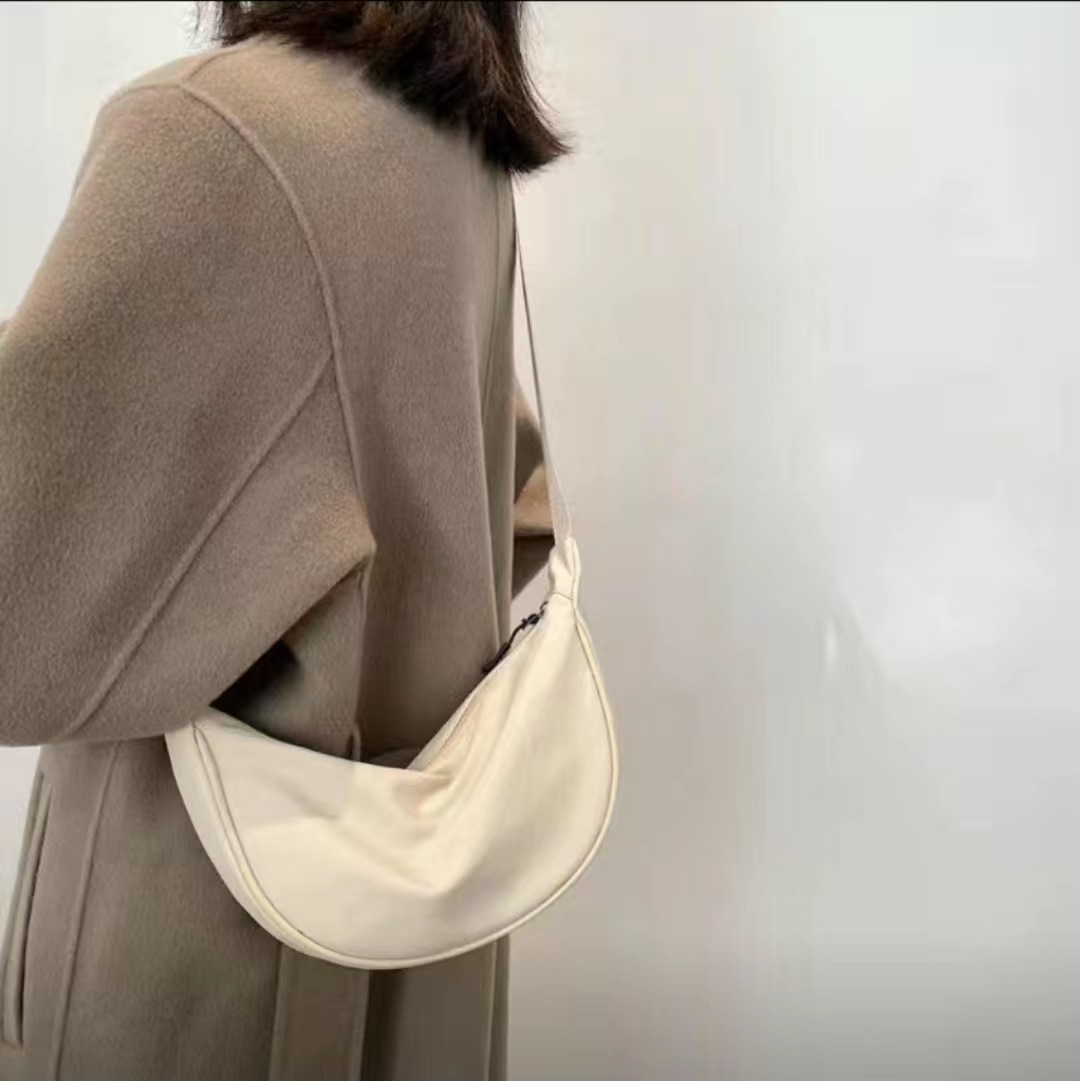 Women's 2026 New Fashionable PU Crossbody Dumpling Lightweight MINI Satchel Underarm Simple Shoulder Single Zipper Bag Polyester