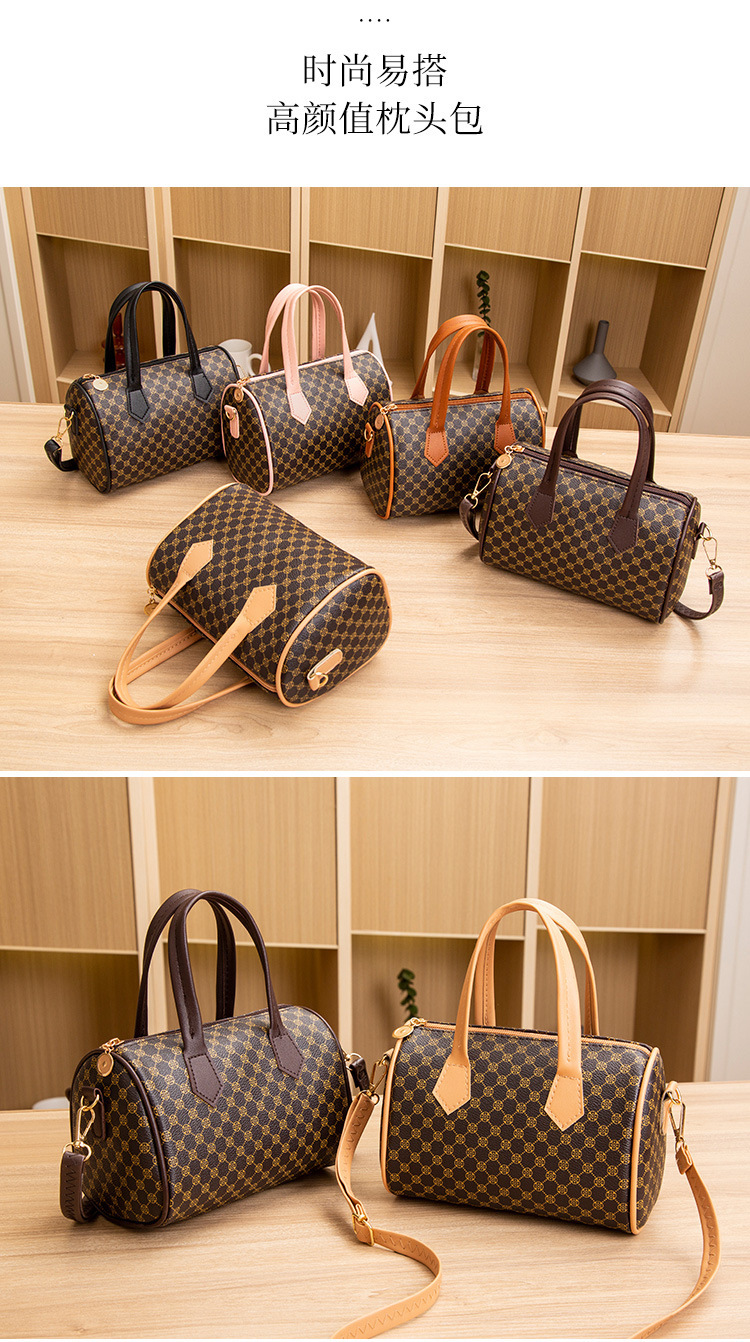 New Fashion Trendy Print Handbags Luxury Pu Leather Crossbody Bag Boston Pillow Bag Shoulder Bags for Women