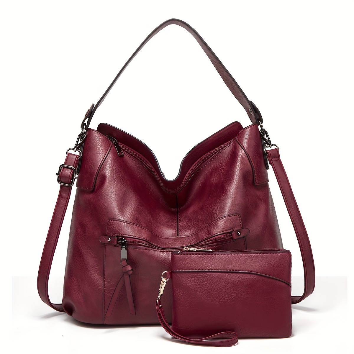 New Women Hand Bags Luxury PU Leather Shoulder Bag Tassel Hobo Handbags for Women Large Designer Ladies Hobo Bag